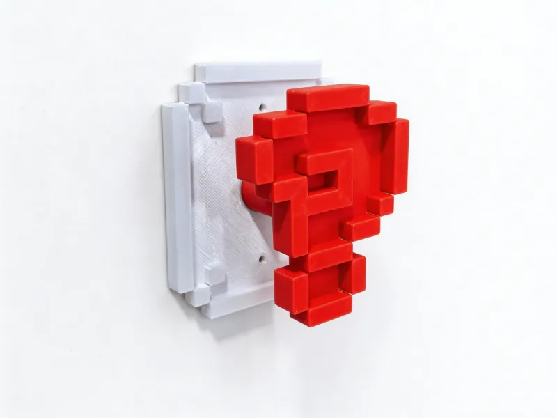 Soporte para Auriculares de Estilo Pixel con Signo de Interrogación / Base