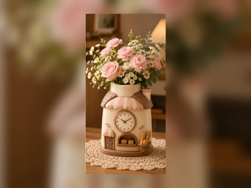 Wazon Terracotta Ribbon Home Decor Vase