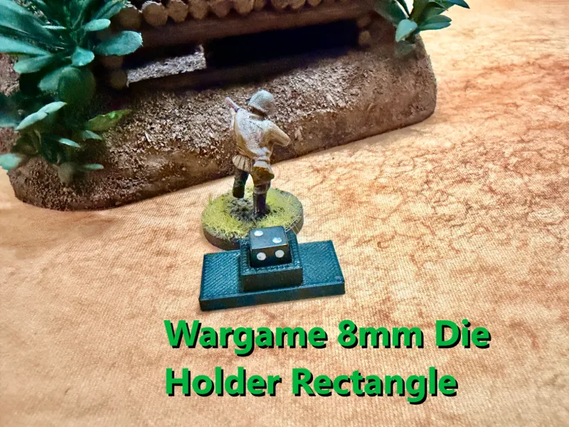 Wargame 8mm Die Holder Rectangle