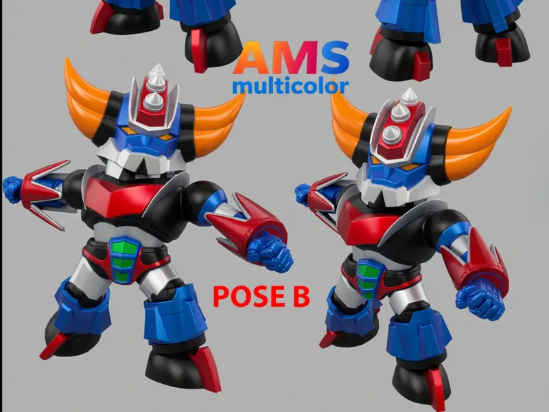 Chibi Goldorak -2 Poses -STL + 3MF multicolor