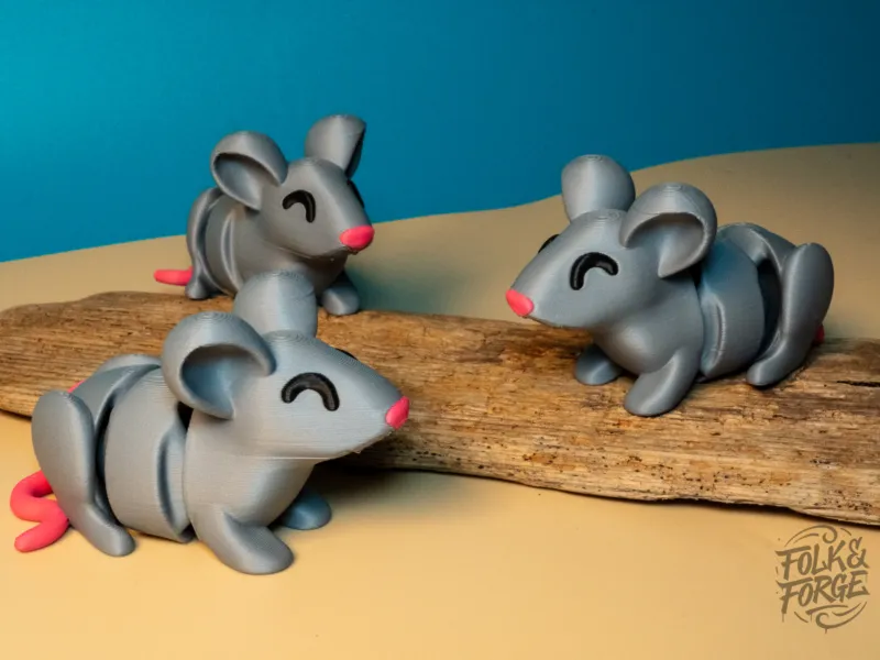 Field Flexi Mouse with Pink Nose