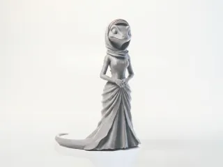 Lady Lizard Figurine Female Fantasy 3D Printable