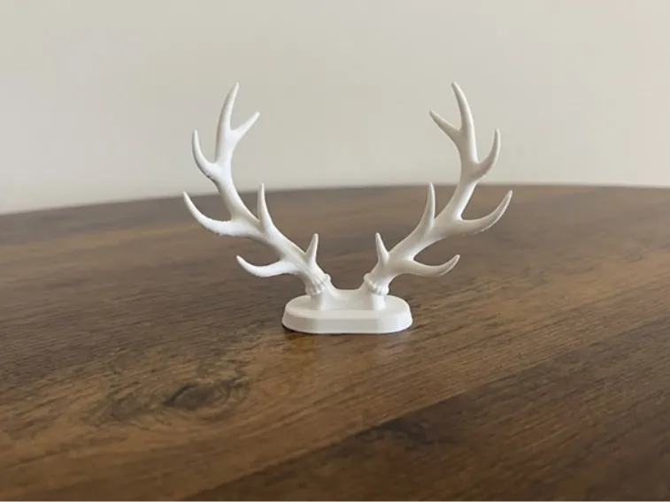 Red Deer Antlers on Stand - Decorative Model