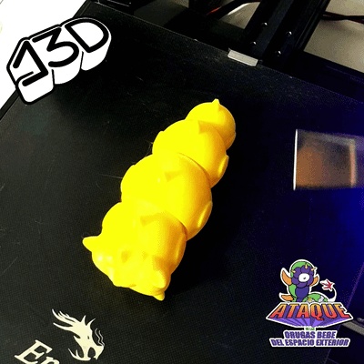Space Baby Caterpillar – Kaiju Articulado Impresso no Lugar