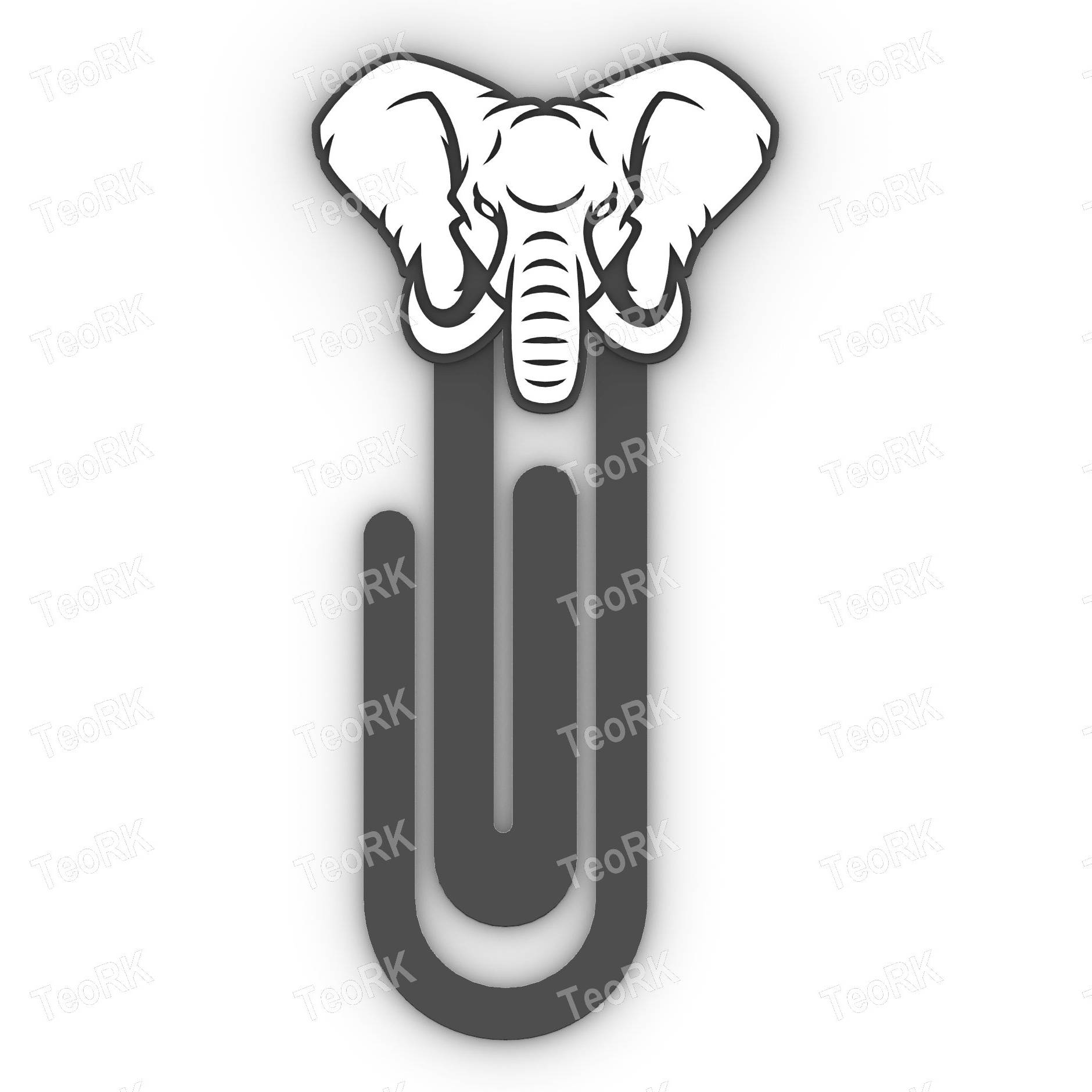 Paperclip Elephant 1112104217 - bookmark