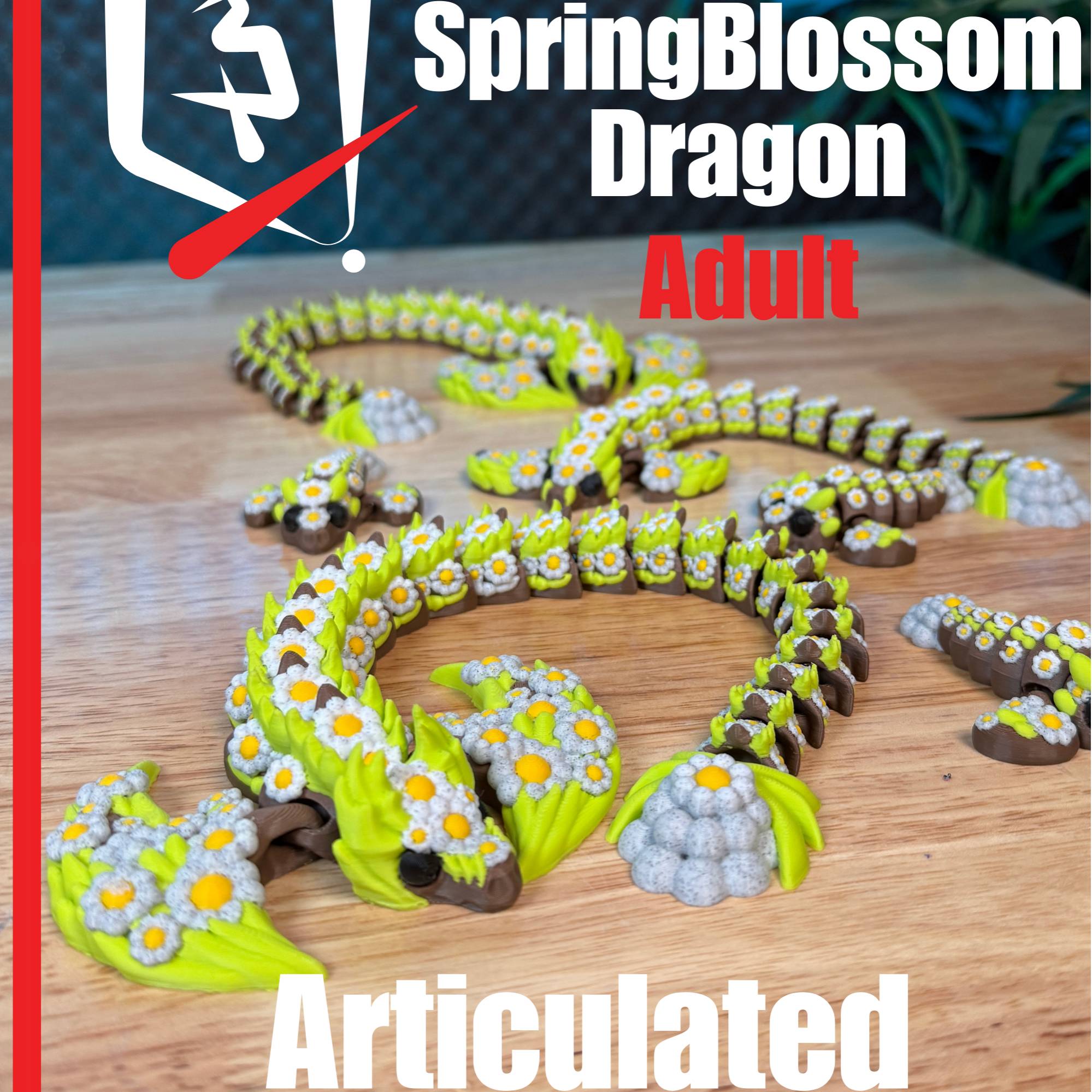 Elder SpringBlossom Dragon - Articulated Supportless