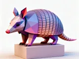 4456 Low Poly Armadillo – Full-Body Color 3D Model STL DND-0