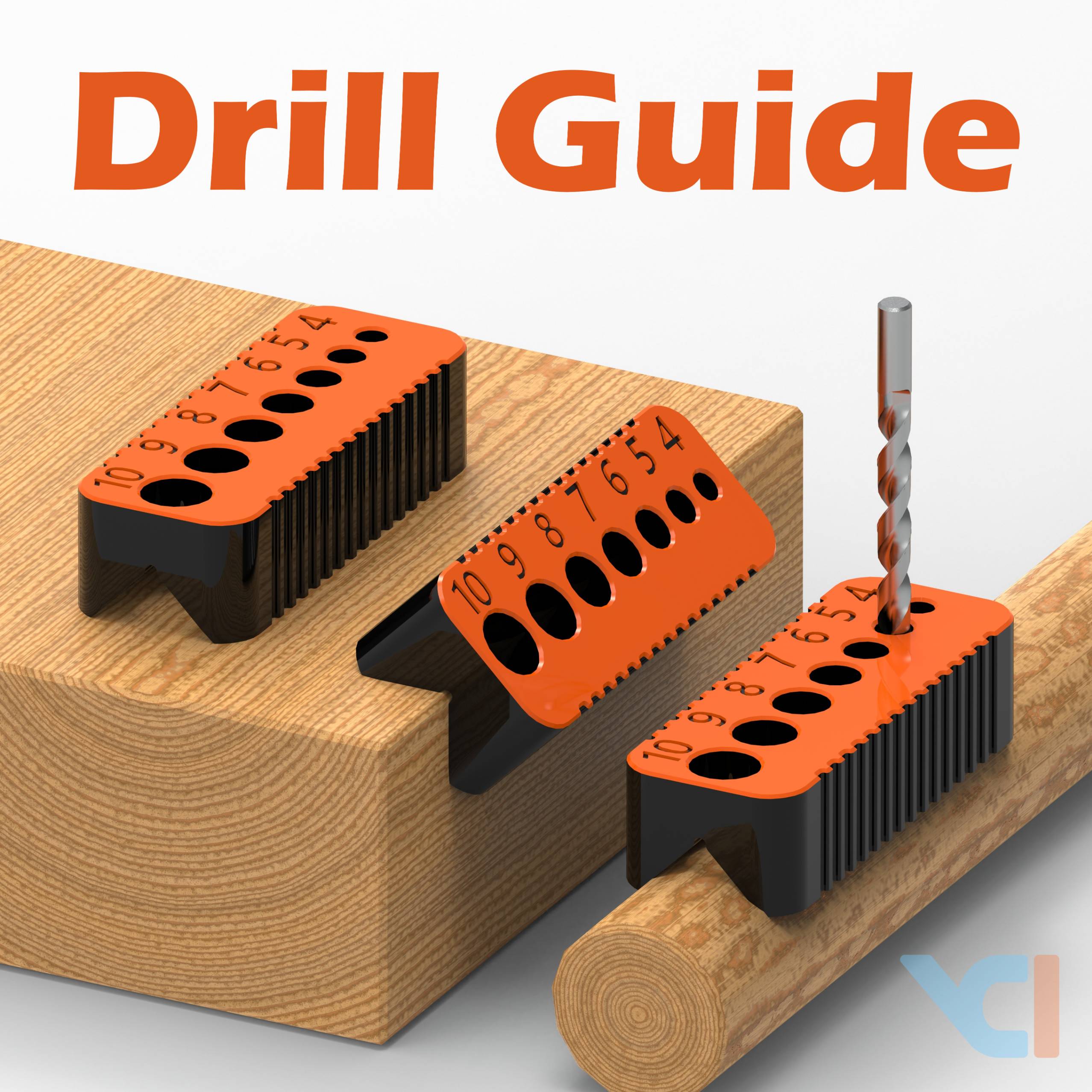 Metric Drill Guide - Tools - PLA - 3D printed product