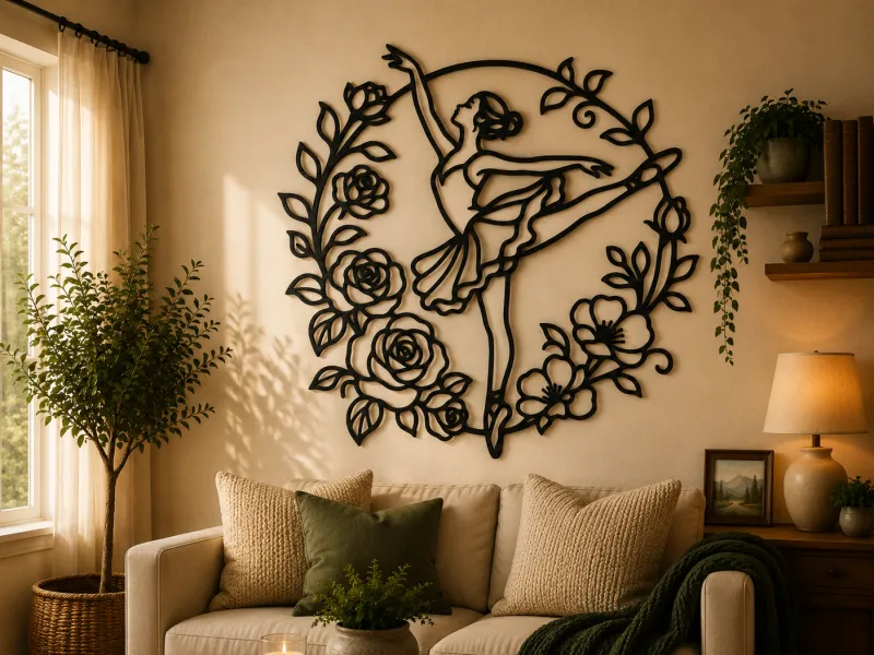 Ballerina Floral 2D Wall Art