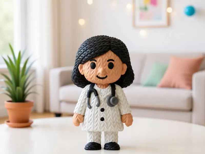 Cute Doctor Girl – Knitted – Crochet