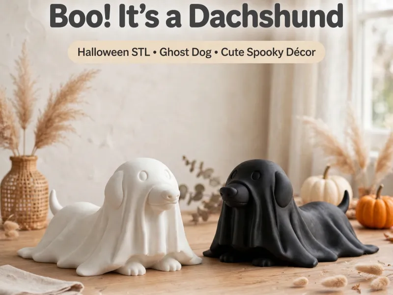 Halloween-Geister-Dackel, süße Wiener-Dog-Figur
