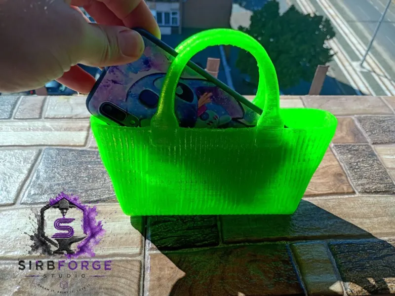 Transparent Modern 3D Printed Multi-Purpose Bag