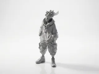Street Naruto Uzumaki Figurine Urban Style 3D Printable