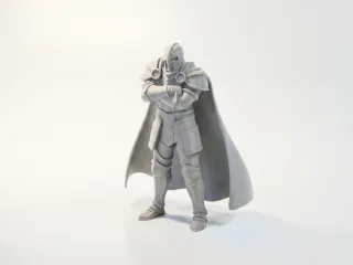 Dark Armored Warlord Fantasy Figurine 3D Printable