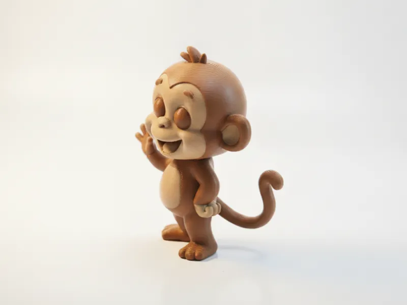 Happy Monkey Figurine Animal 3D Printable