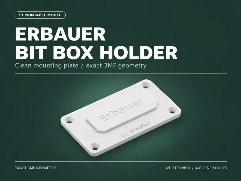 Erbauer Bit Box Holder – Wall Mount Organizer