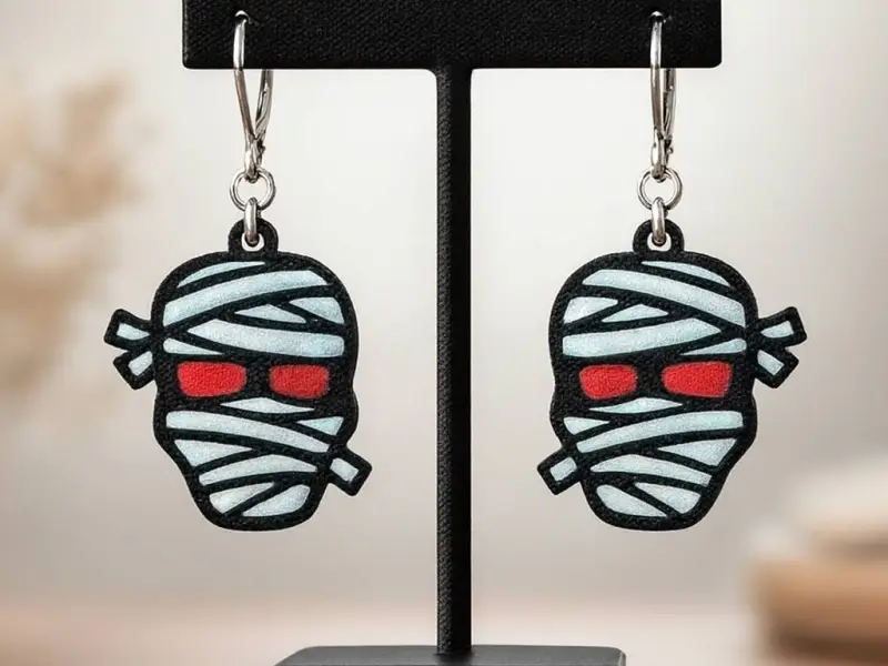 Mummy Halloween Earrings!