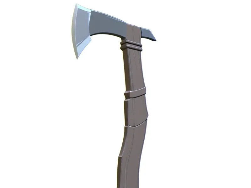Trailblazer's Pickaxe Low Poly 3D Printable Model