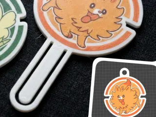 Pombon Fire Pokemon Keychain and Bookmark