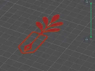 Bookmark | Leaf Booknark | Leaf and Pen Bookmark Design