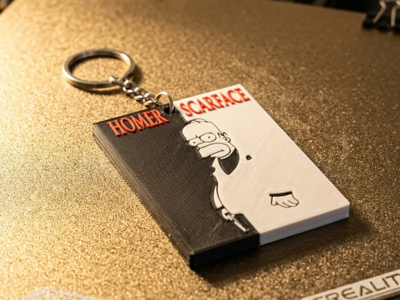 Keychain Homer_Scarface