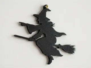 Witch On a Broom - Halloween Wall Art