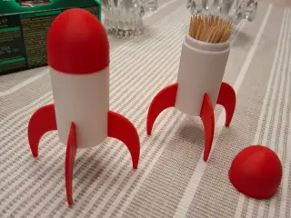 Rocket toothpick holder