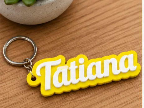 Porta-Chaves Personalizado com Nome – Tatiana | Keychain 3D
