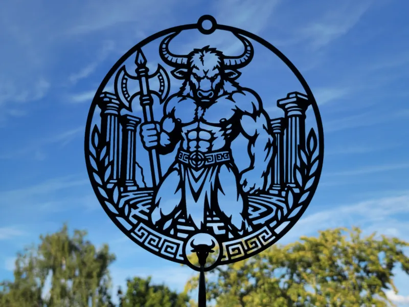 Arte de Parede do Guerreiro Minotauro