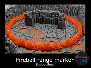 Fireball range marker - supportless