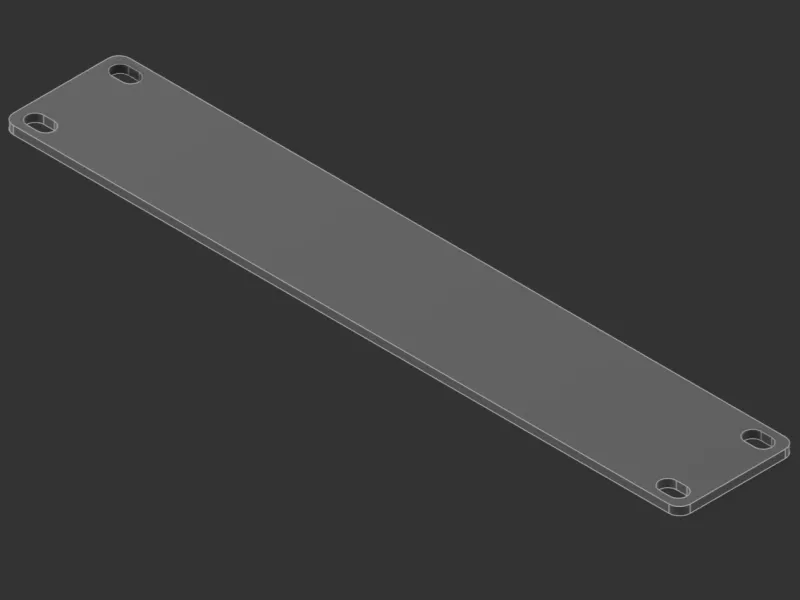 10-inch rack 1U blank