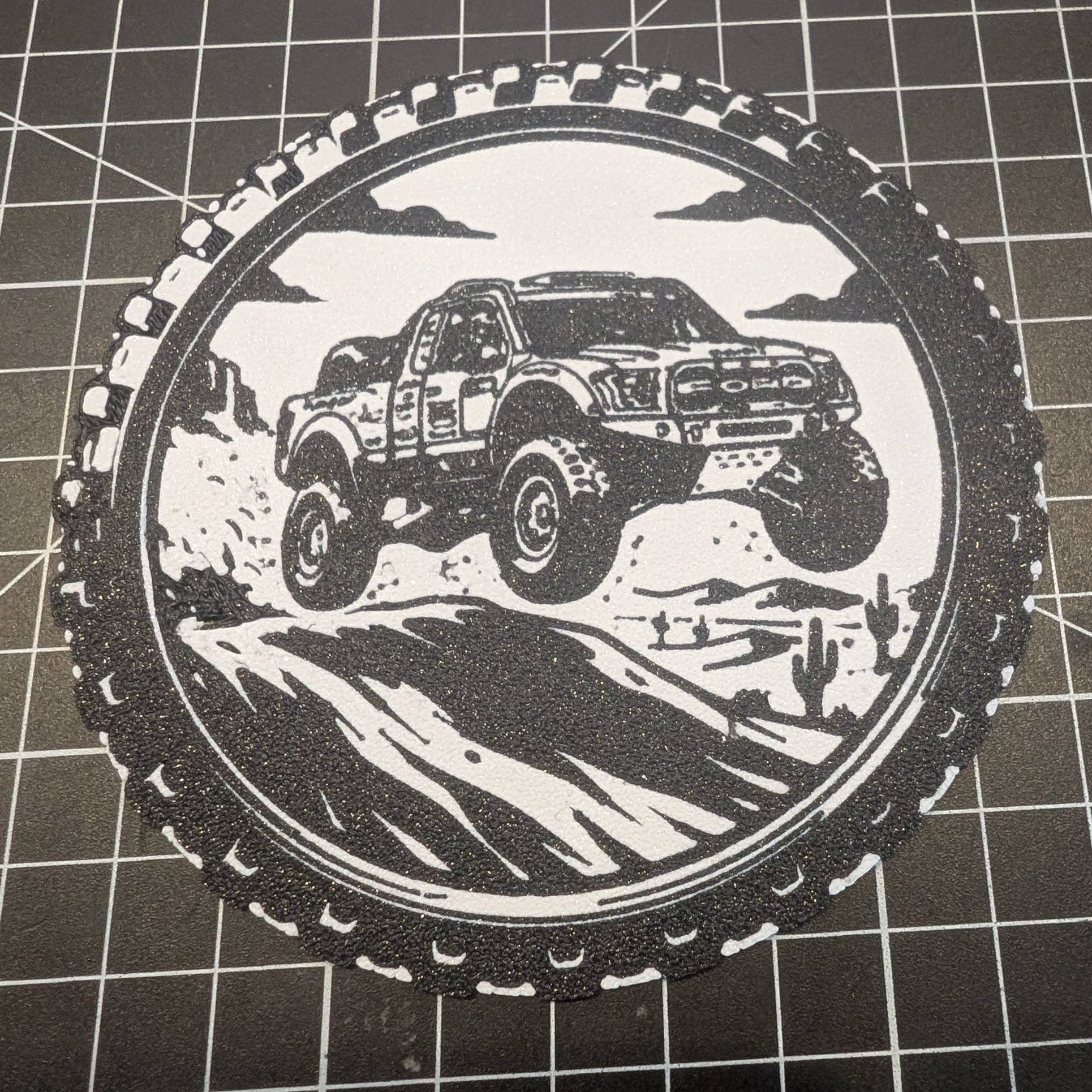 Dakar Baja Truck Wallart Medal