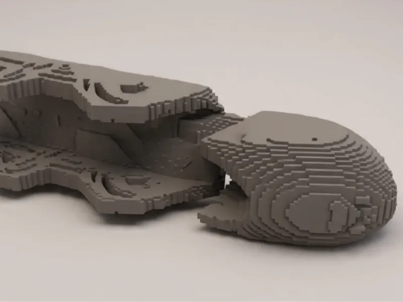 PIXELLATED PET SPLINT AND CAST (VELCRO COMPATIBLE)
