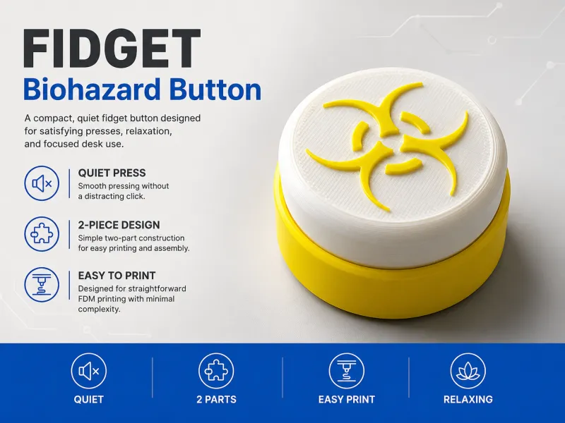 Fidget Biohazard Button