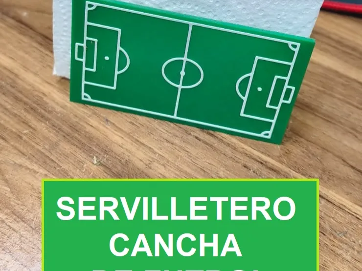 Servilletero Temático Cancha de Fútbol 3D