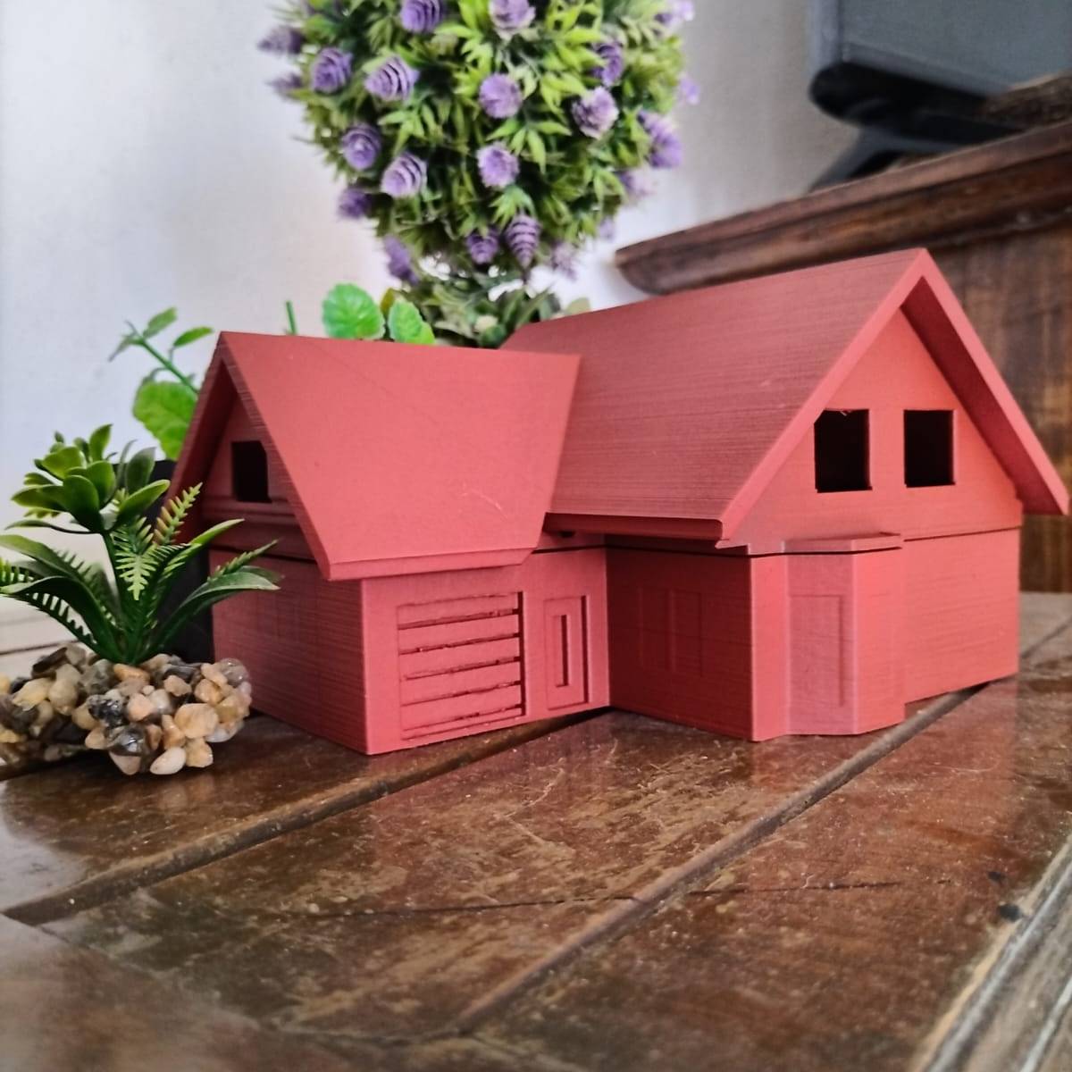 Casa con interiores para proyecto de arquitectura