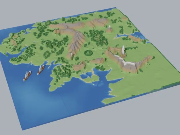 LOTR Middle Earth Map