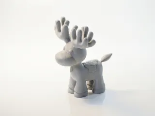 Reindeer Figurine Animal Sculpture 3D Printable