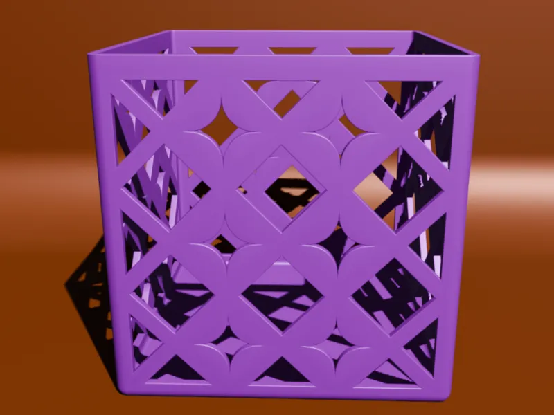 Geometric Triangular Mesh Storage Basket V3D ID-58
