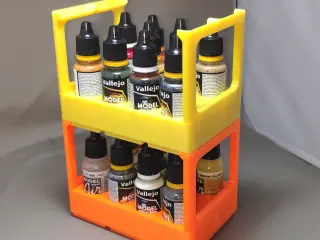 Gridfinity bin for Vallejo bottles