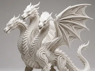 3 Kopfiger Drache, Hexa Design B