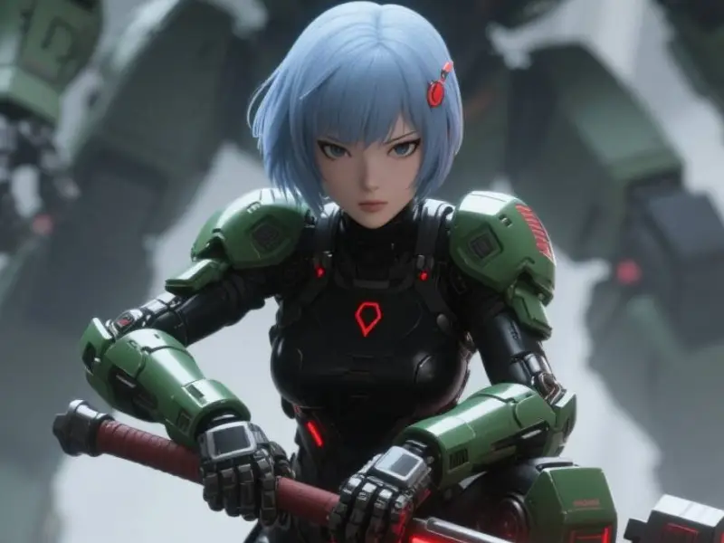 Dark Ayanami Rei-Imaginary Ship Slashing Axe Zaku Prisoner