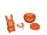 easter bunny keychain clicker-0