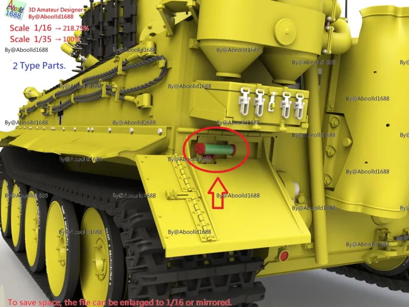 Tiger tank use taillight_B.(STL-35-16)