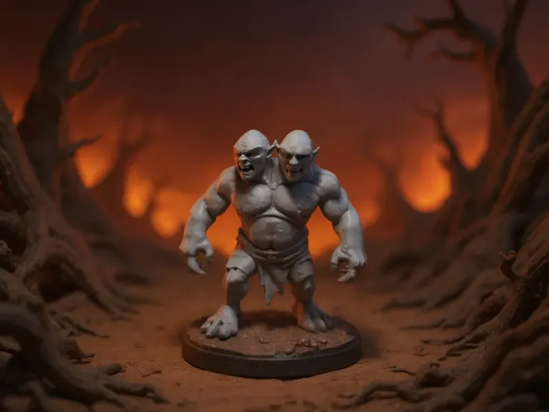 Ogre à deux têtes - Monstre D&D