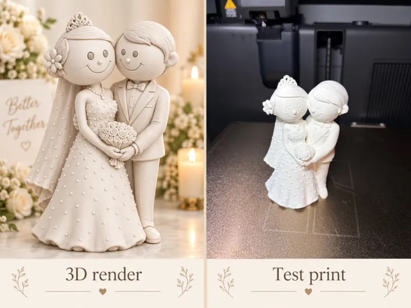 Wedding Bride and Groom Figurine
