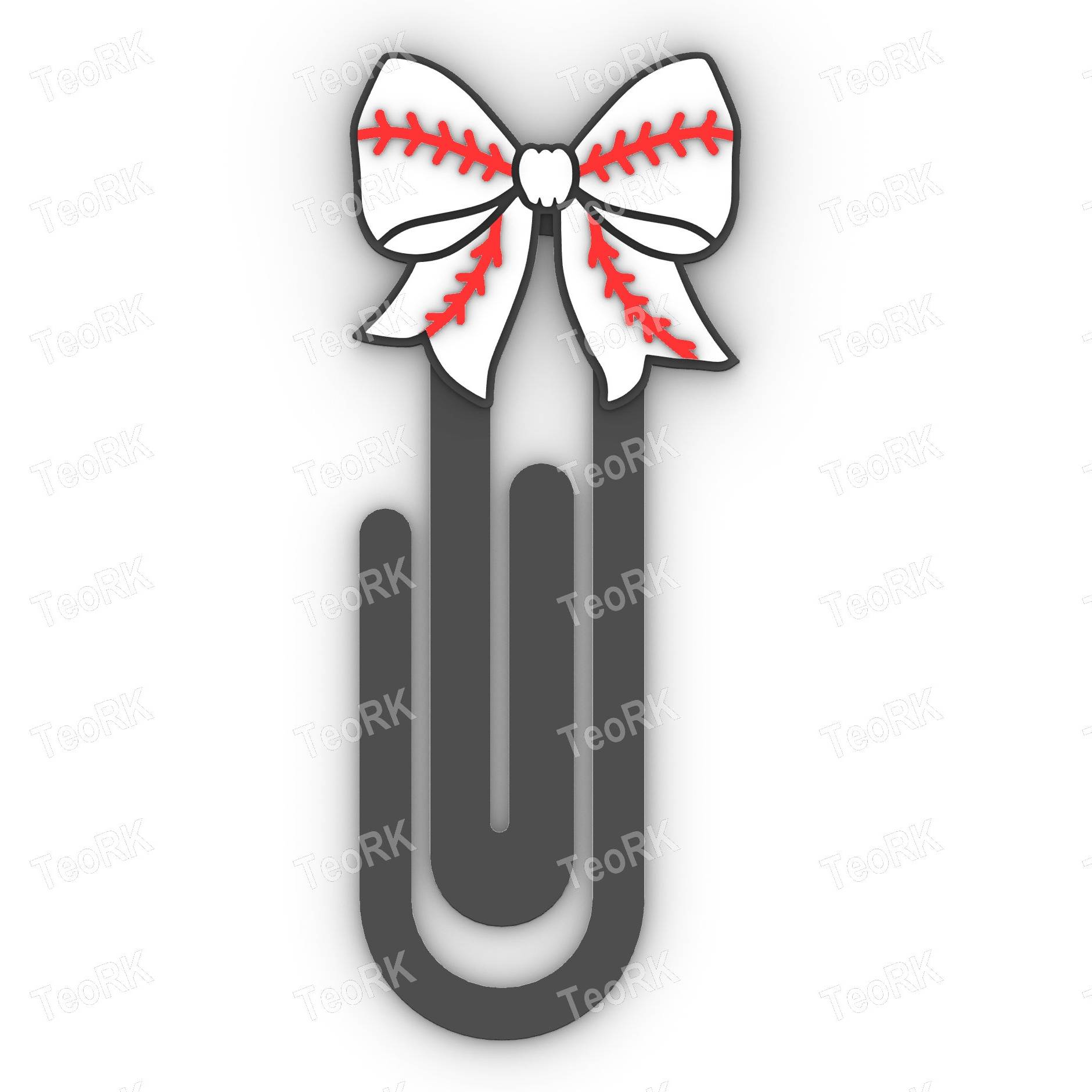 Paperclip Football Bow - bookmark