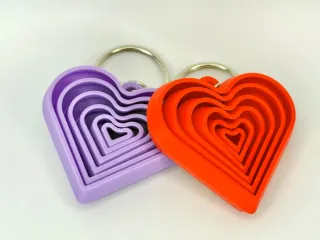 Fidget Heart Keychain