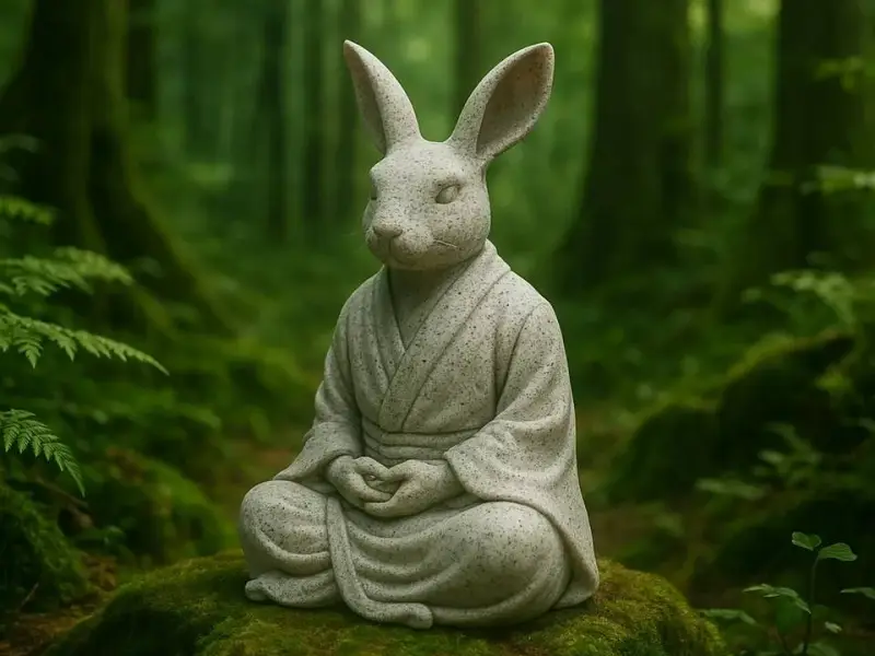 Meditating bunny