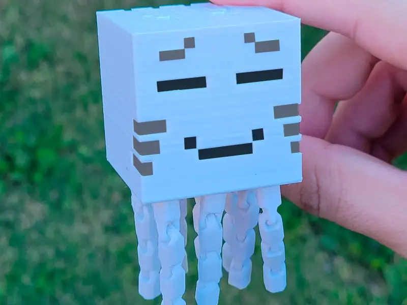 HAPPY GHAST MINECRAFT FLEXI ARTICULATED TOY (3mf Included)